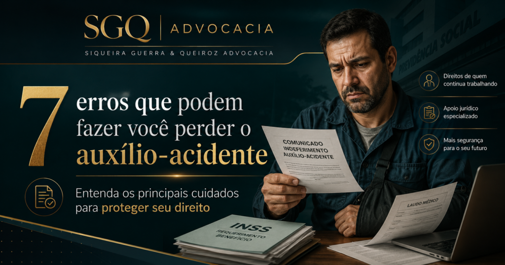 7 erros no auxílio-acidente que podem fazer o INSS negar o benefício