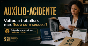 Auxílio-acidente mesmo trabalhando após sequela de acidente