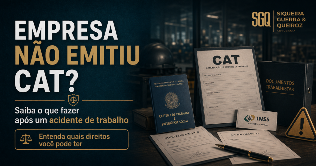 Empresa não emitiu CAT após acidente de trabalho